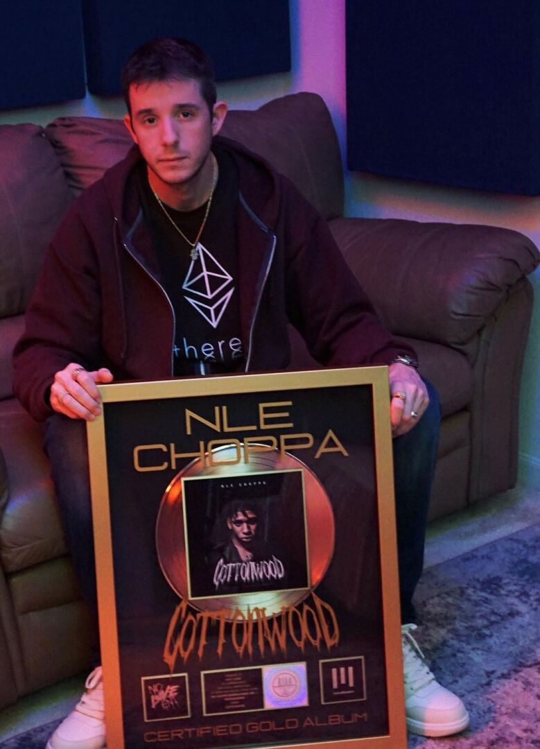 @mattoneil Instagram post — NLE Choppa Cottonwood Gold Album certification