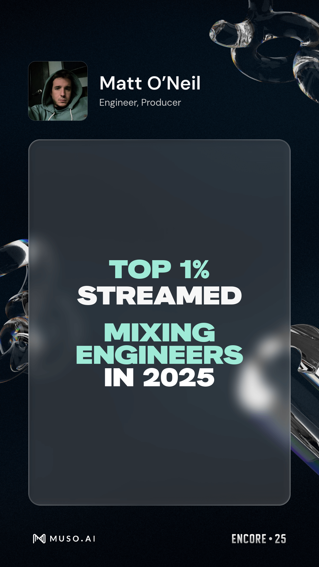 Matt O'Neil — Top 1% Streamed Mixing Engineers in 2025 (Muso.ai)